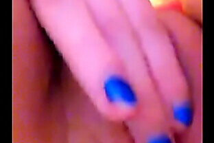 Ex rubbing her pretty pussy for me