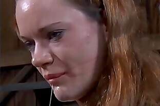 Naughty tied up serf receives pounderous caning