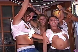 All Natural College Girls Rip Their Shirts Off To Win Cash