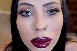 Latina Bimbo Gags On Dick