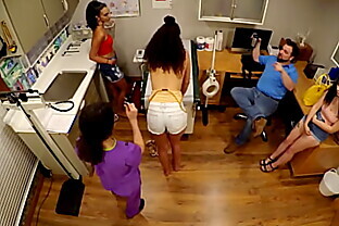 Flunkies Lenna Lux, Angelica Cruz & Reina Get Summer Physical By Nurse Lilith Rose While Teacher Watches @ GirlsGoneGyno Reup