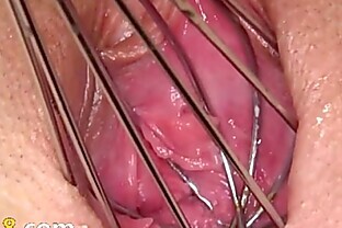 Czech beauty gaping with gyno toys