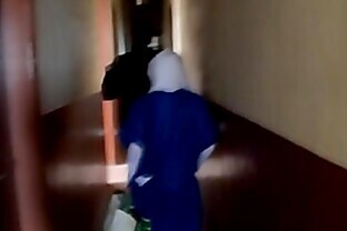 Hijab wearing arab gets throatfucked