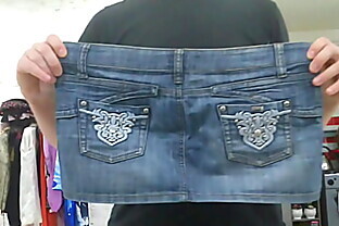 old denim mini skirt of my girl, sexy skirt or throw it away? write your advice