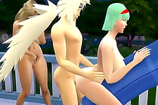 Parodia Hentai Epi 1 jiraiya fue al entrenamiento luego se pone hablar con bulma sobre que le gusta como se le ven sus tetas le dice quiero folla otra ves contigo
