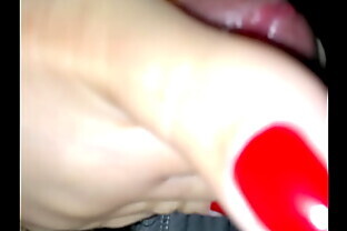 Pezinho esmalte vermelho!