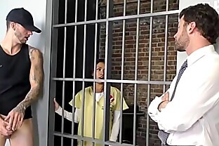 Busty black prisoner babe