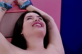 Foot Fetish Tickling - Nata Gold Strip Brunette Brill Angel in Pantyhose and Tickle Her Bare Feet