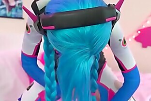 Blue Hair Cam Girl From