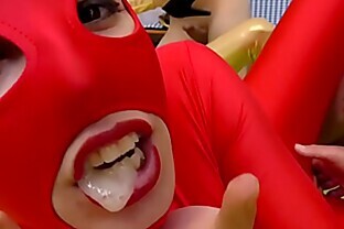 wild german spandex catsuit gangbang orgy