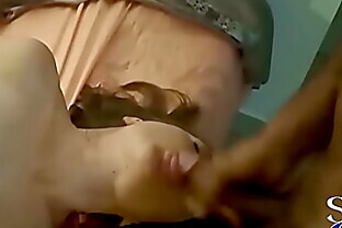 1630 - French Slut in Black Leather Pants, Blue Cotton Corset, Gray Satin Thong, High Heels, Blowjob, Rimming, Doggystyle and Facial Cumshot