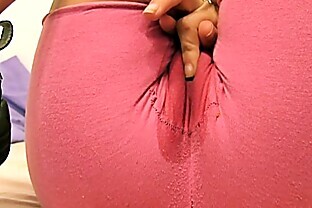 Round Ass Brunette Teen Has Wet Cameltoe n Big Tits!