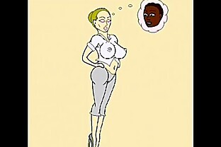 Ebony Pervert doing Cartoon