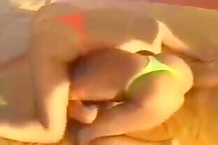 Blonde vs brunette topless catfight 02