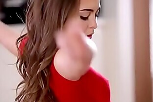 This beautiful girl is practicing yoga and the coach does not resist