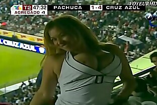 Soccer Fan with Bouncy Boobs