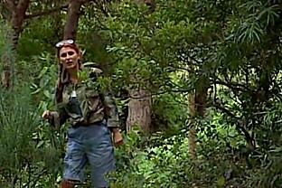 Nikolette spying on sex in the woods