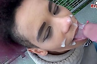 Deutsche Mulattin amateur Teen bei Outdoor Usertreffen