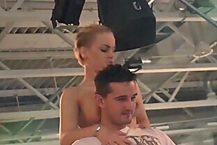hot lapdance show on public stage