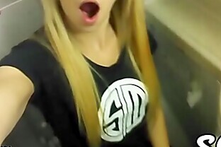 Blonde Public Masturbating Airplane Bathroom Real Amateur