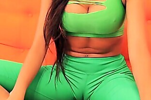 Busty Teen Stretching In Tight Yoga Pants. Big Boobs, BigCameltoe