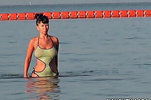 My wet sheer swimsuit
