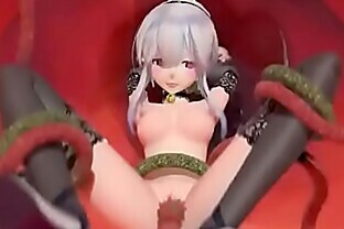 [MMD R-18] Yowane Haku Fucked by Tentacles