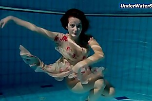 Slowmo teen in Czech swimming