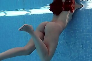 Diana Rius with hot tits touches her body underwater