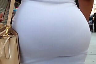 dominicana in white skirt big booty