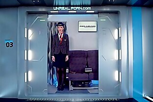 Fucking Stewardess in Airplane