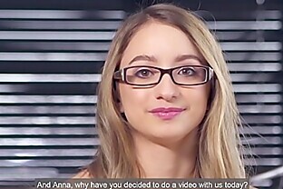 CASTING FRANCAIS - Fit newbie Emma first time porn scene and cum on pussy