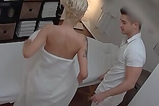 Beautiful Big Tits Blonde on Czech Massage