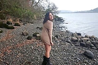 Shameless indian hottie has risky sex in public by the lake while strangers watch desi chudai POV Indian