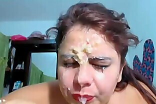 Sloppy deepthroat blowjob by Latina 2