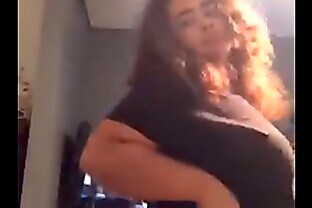 latina Brunette doing Cum on ass