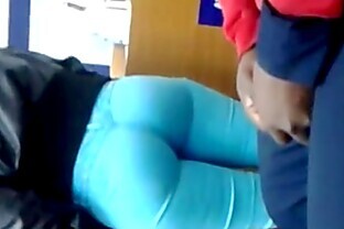 Milf in tight jeans with big ass