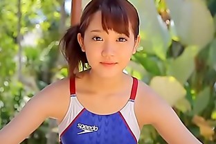 Azusa Tsukahara High-leg swimsuit blue legs-fetish image video solo