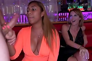 Dicksucking bachelorette having fun at party