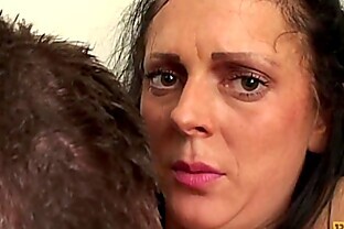 Fingered british skank handles dildo