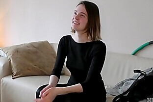 young 19yo adriana first time in studio nervous girl with british accent